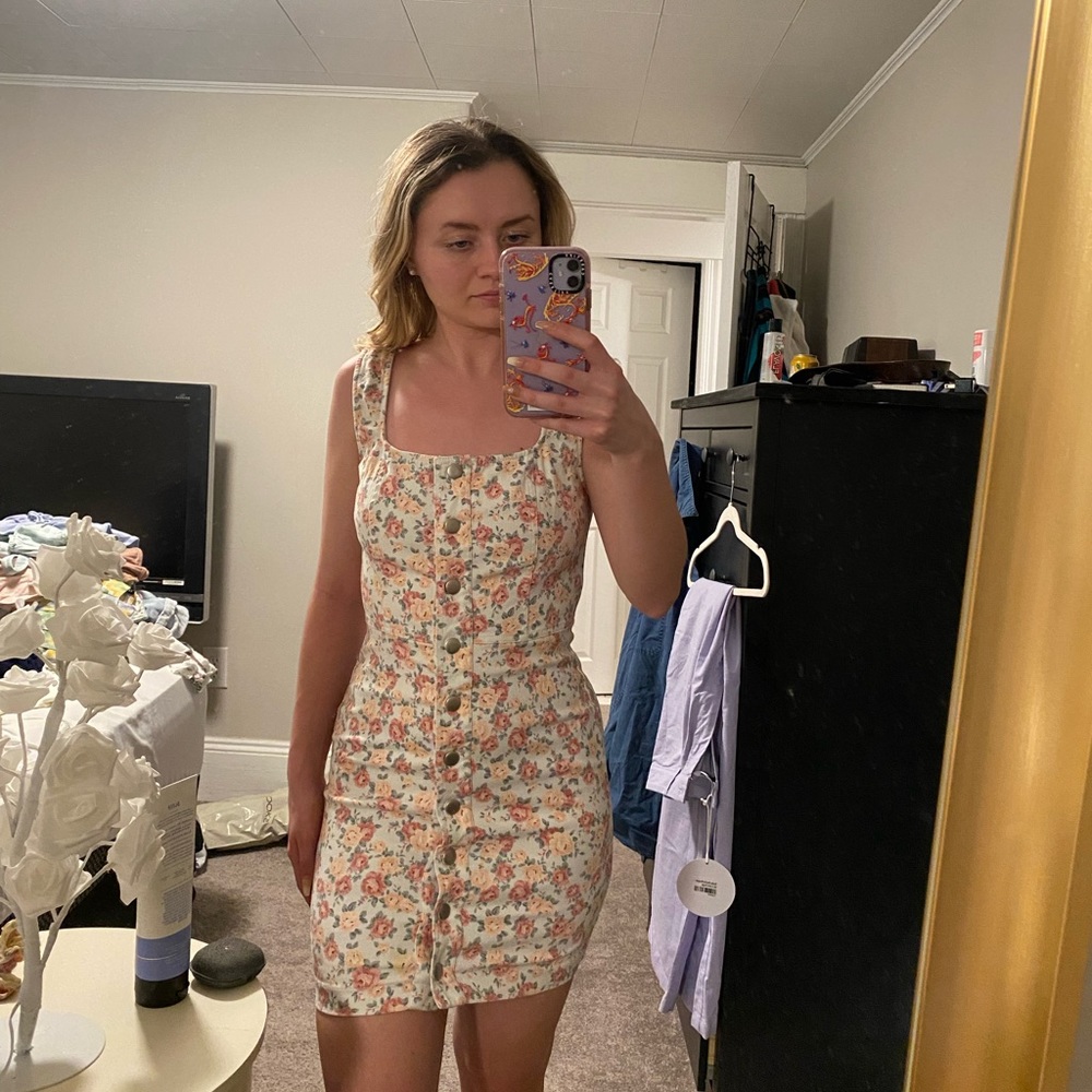 Size S, Forever 21 Floral Button Dress